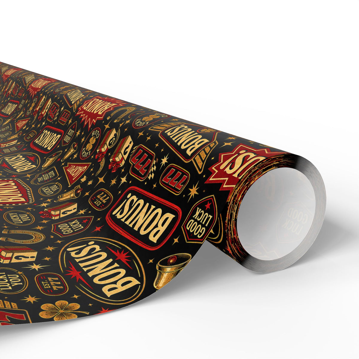 Jackpot Christmas Casino Wrapping Paper | The Heist Club