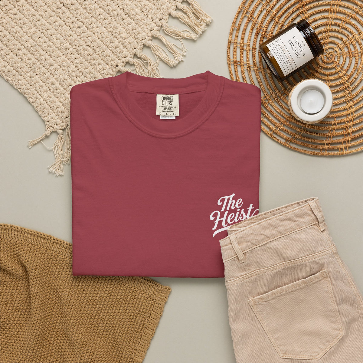 The Heist Club Minimal Logo Tee | Comfort Colors Garment-Dyed T-Shirt