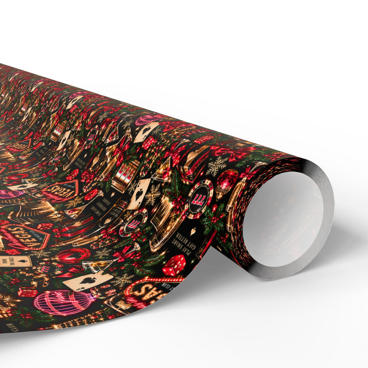 Vegas Merry Heistmas Casino Wrapping Paper