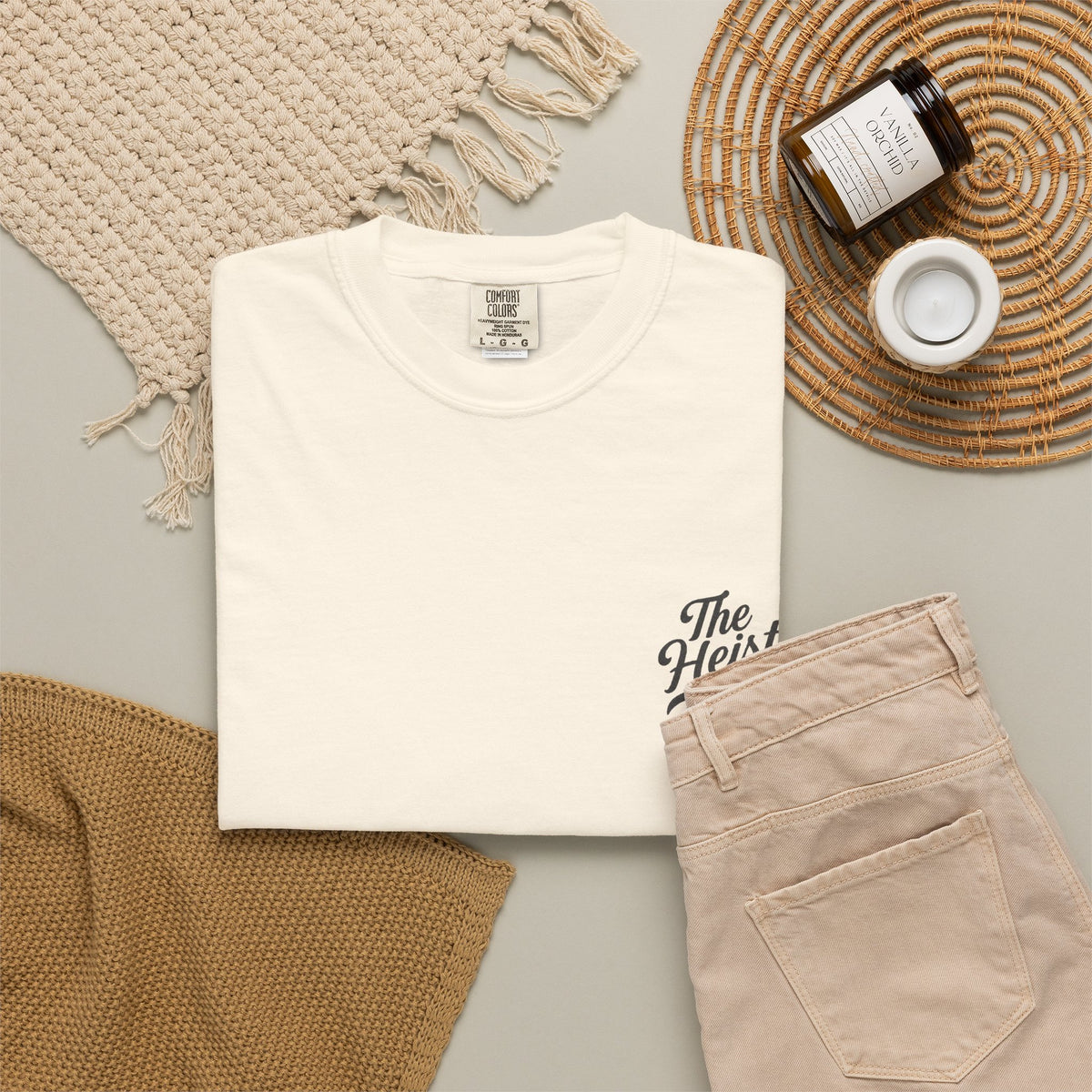 The Heist Club Minimal Logo Tee | Comfort Colors Garment-Dyed T-Shirt