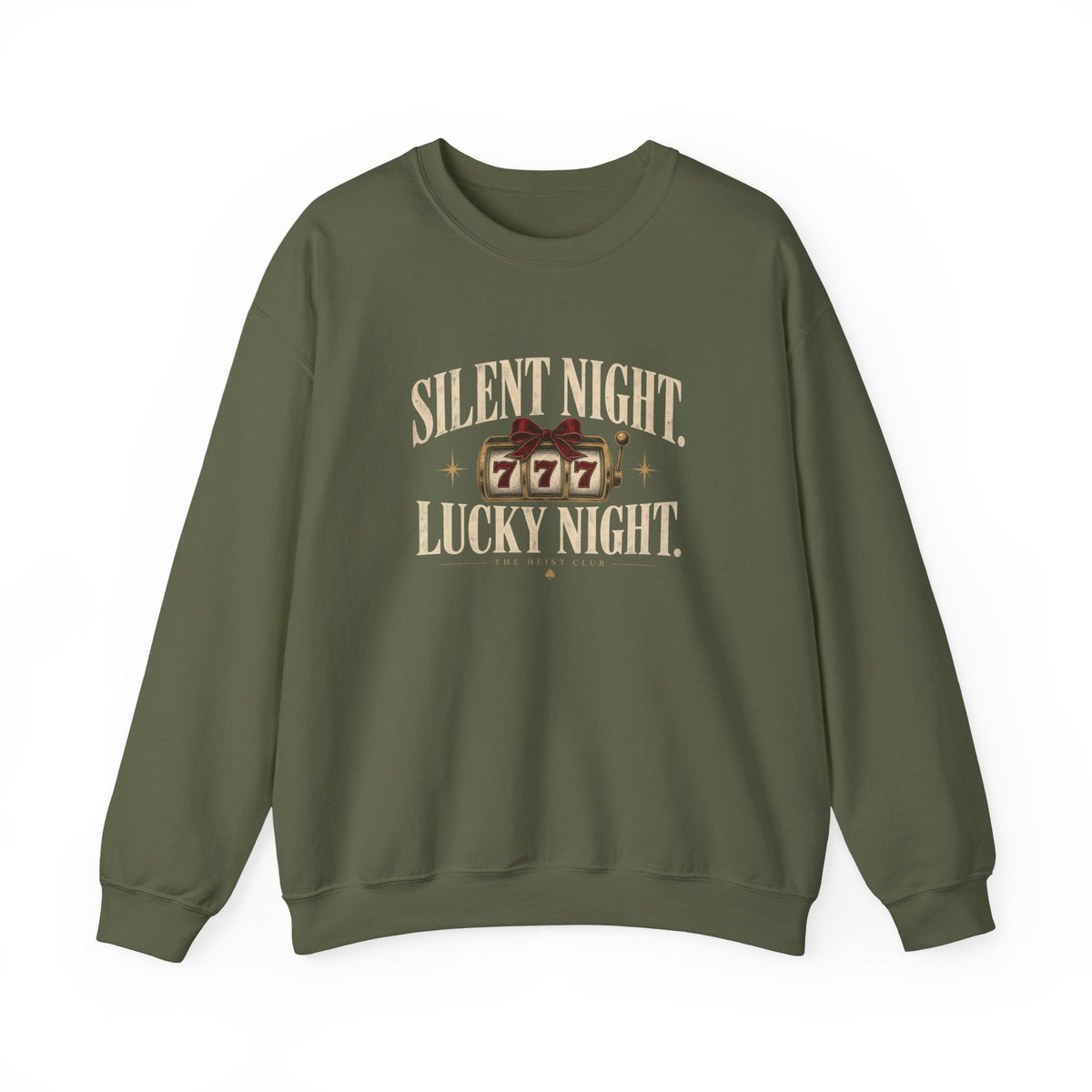 Silent Night, Lucky Night 777 Holiday Crewneck | The Heist Club