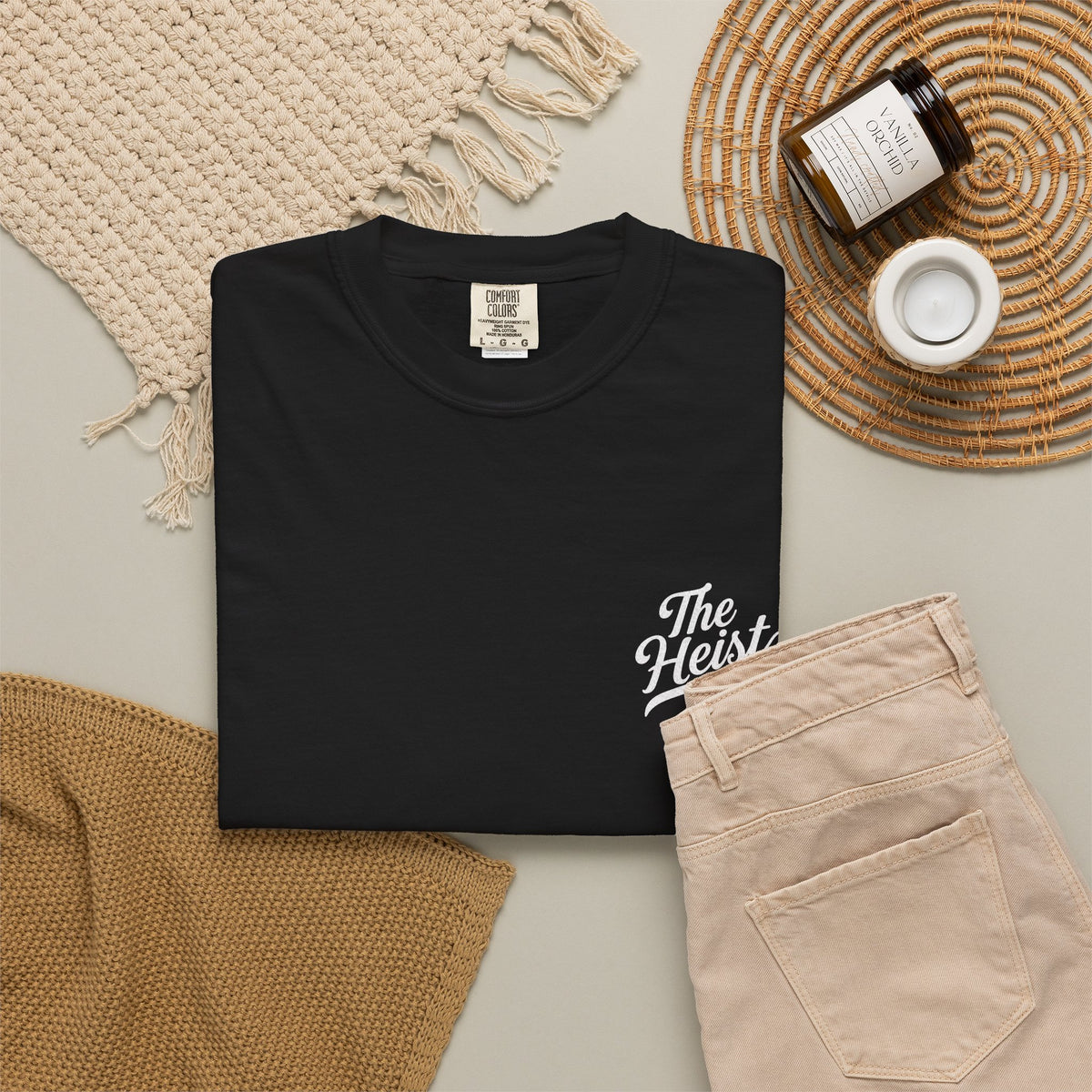 The Heist Club Minimal Logo Tee | Comfort Colors Garment-Dyed T-Shirt