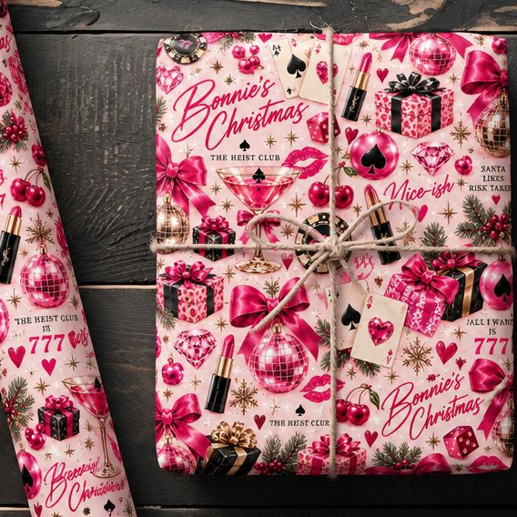 The Heist Club Bonnie Casino Wrapping Paper