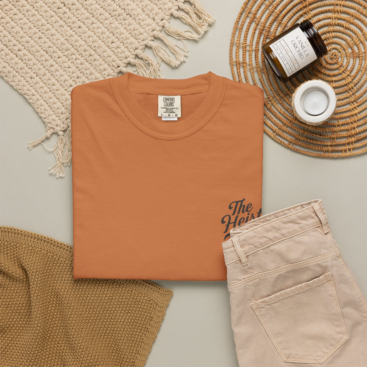 The Heist Club Minimal Logo Tee | Comfort Colors Garment-Dyed T-Shirt