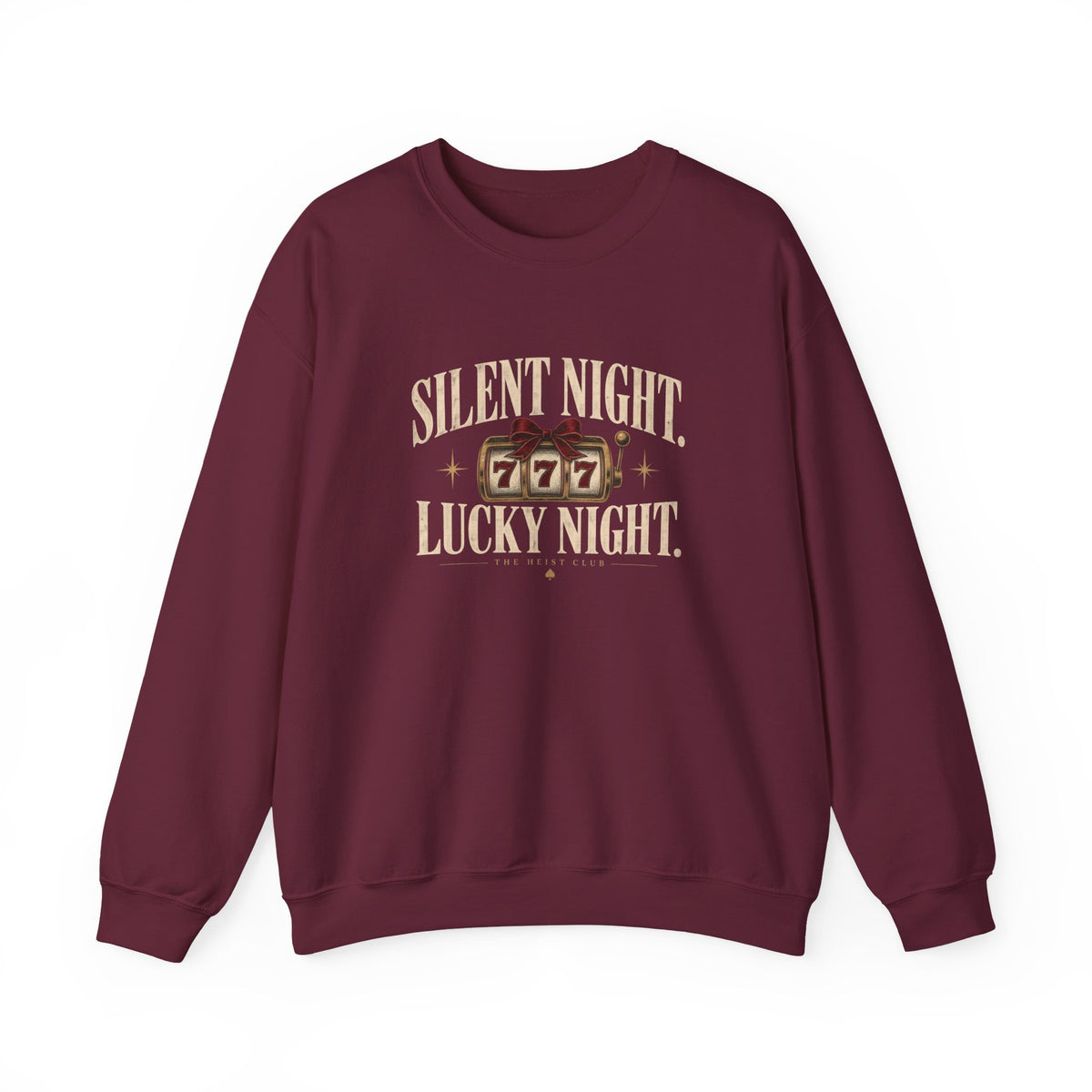 Silent Night, Lucky Night 777 Holiday Crewneck | The Heist Club