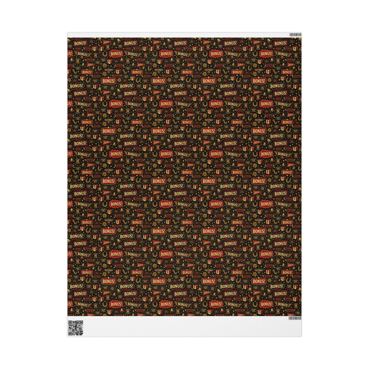 Jackpot Christmas Casino Wrapping Paper | The Heist Club