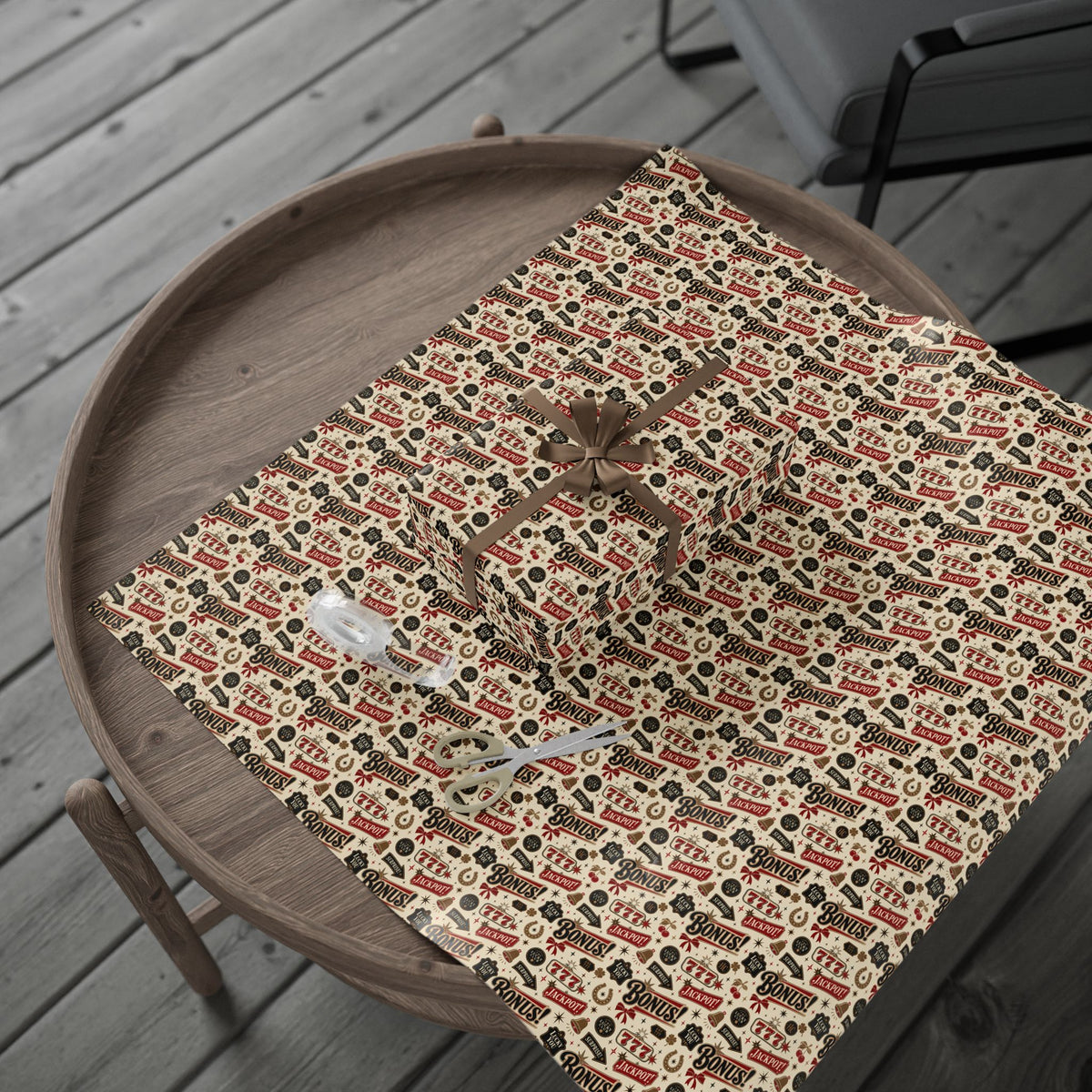Lucky You 777 Wrapping Paper | The Heist Club Vintage Jackpot Gift Wrap
