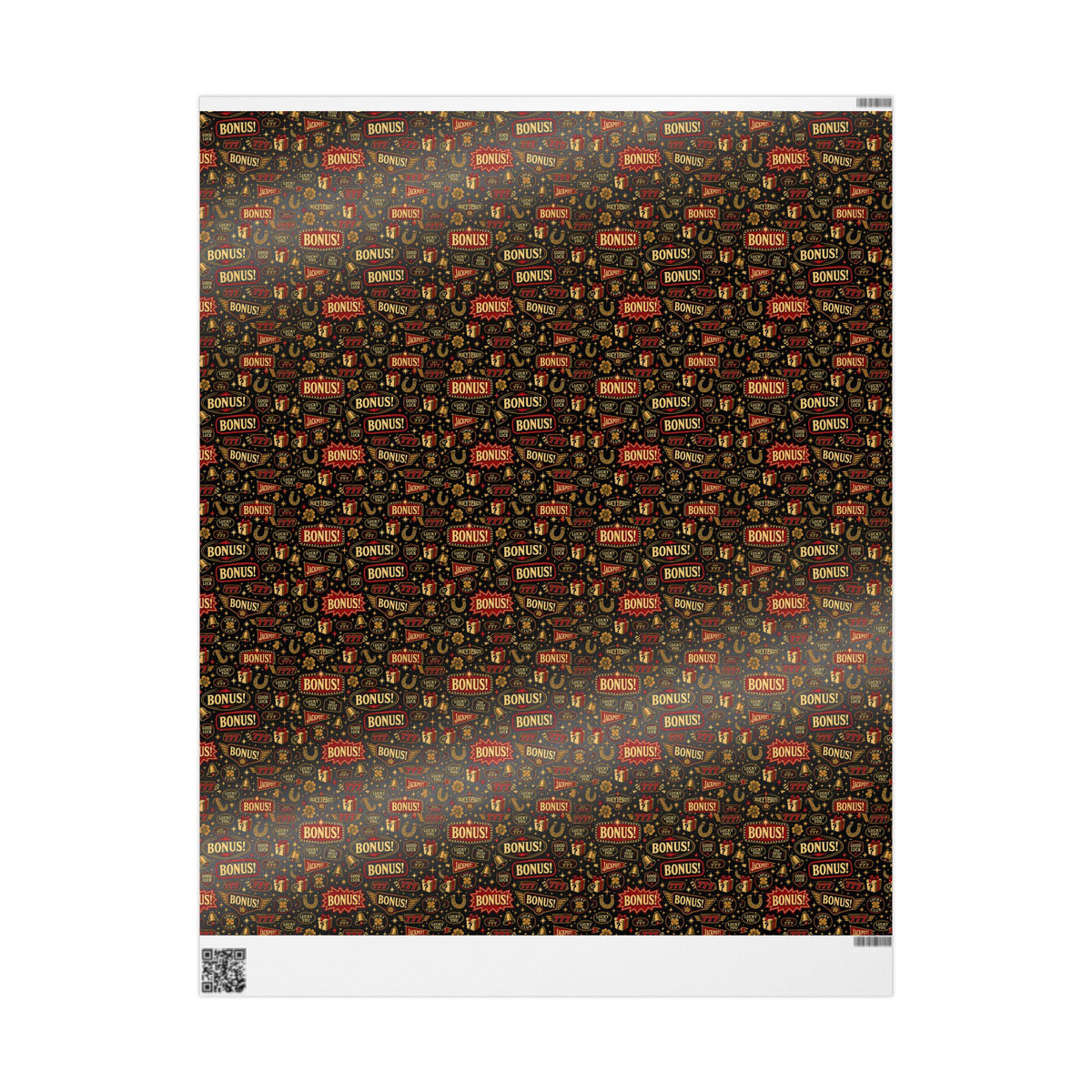 Jackpot Christmas Casino Wrapping Paper | The Heist Club