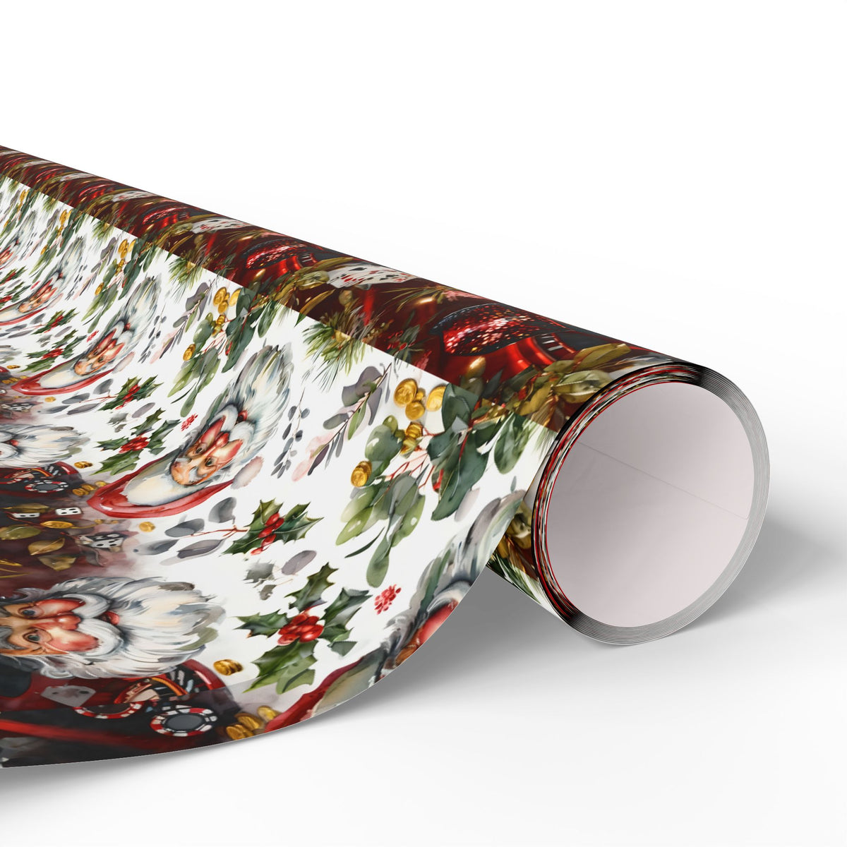 Christmas Casino Santa Wrapping Papers