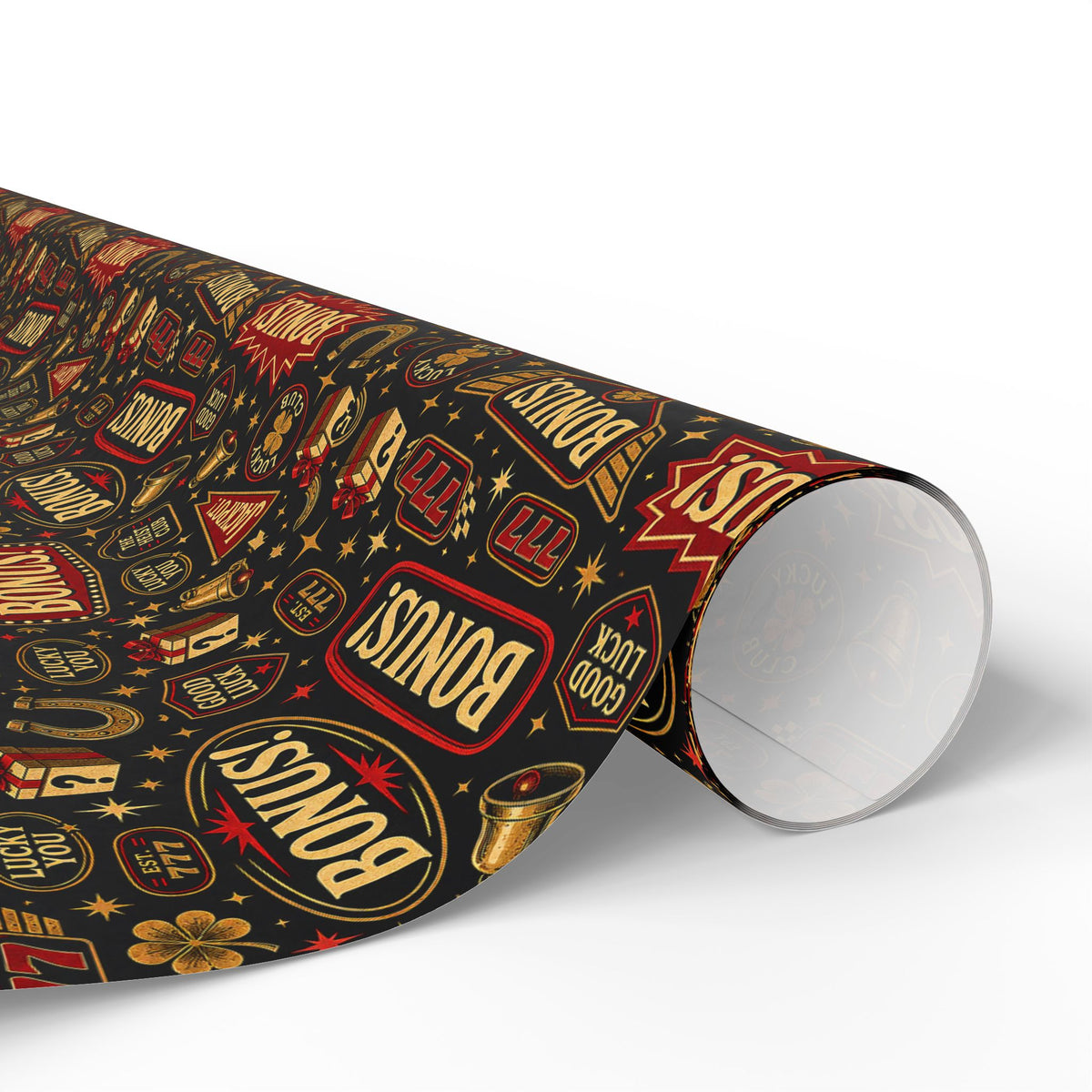 Jackpot Christmas Casino Wrapping Paper | The Heist Club