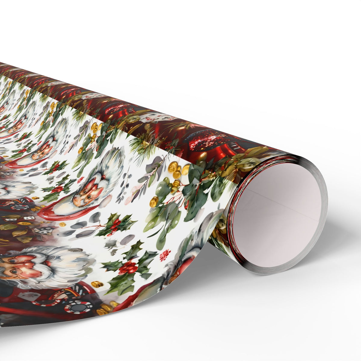 Christmas Casino Santa Wrapping Papers