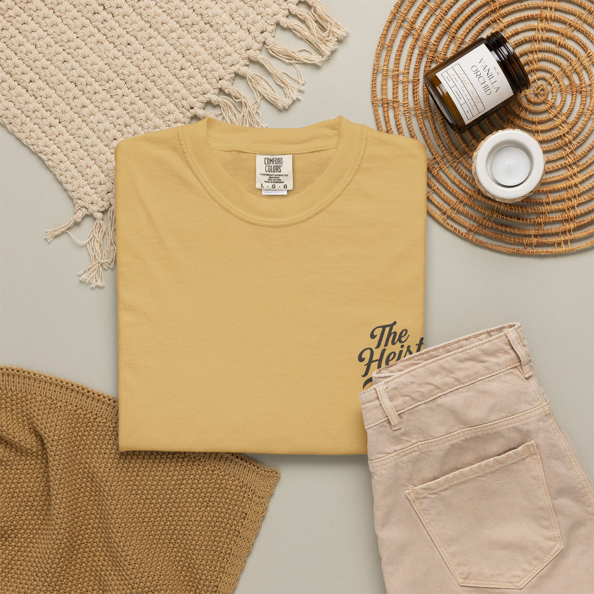 The Heist Club Minimal Logo Tee | Comfort Colors Garment-Dyed T-Shirt