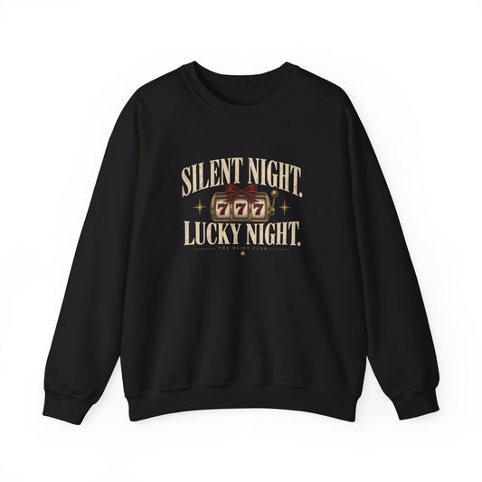 Silent Night, Lucky Night 777 Holiday Crewneck | The Heist Club