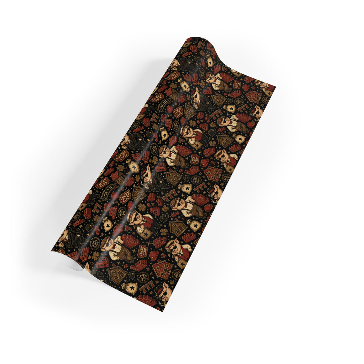 Lucky Club 777 Wrapping Paper | The Heist Club Vintage Gift Wrap