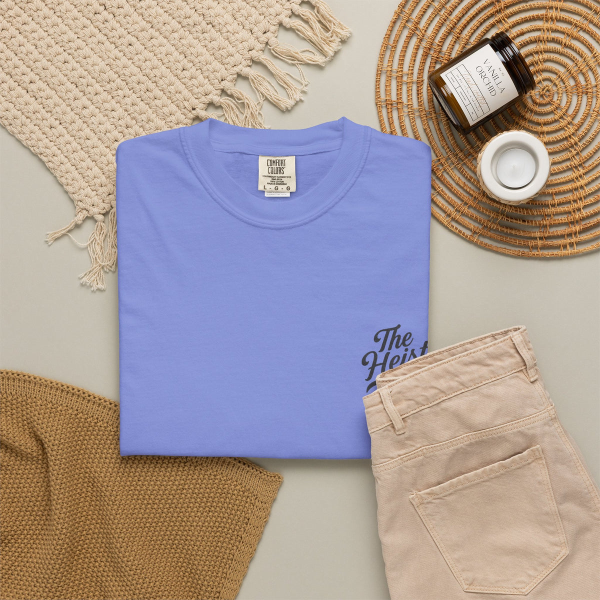 The Heist Club Minimal Logo Tee | Comfort Colors Garment-Dyed T-Shirt