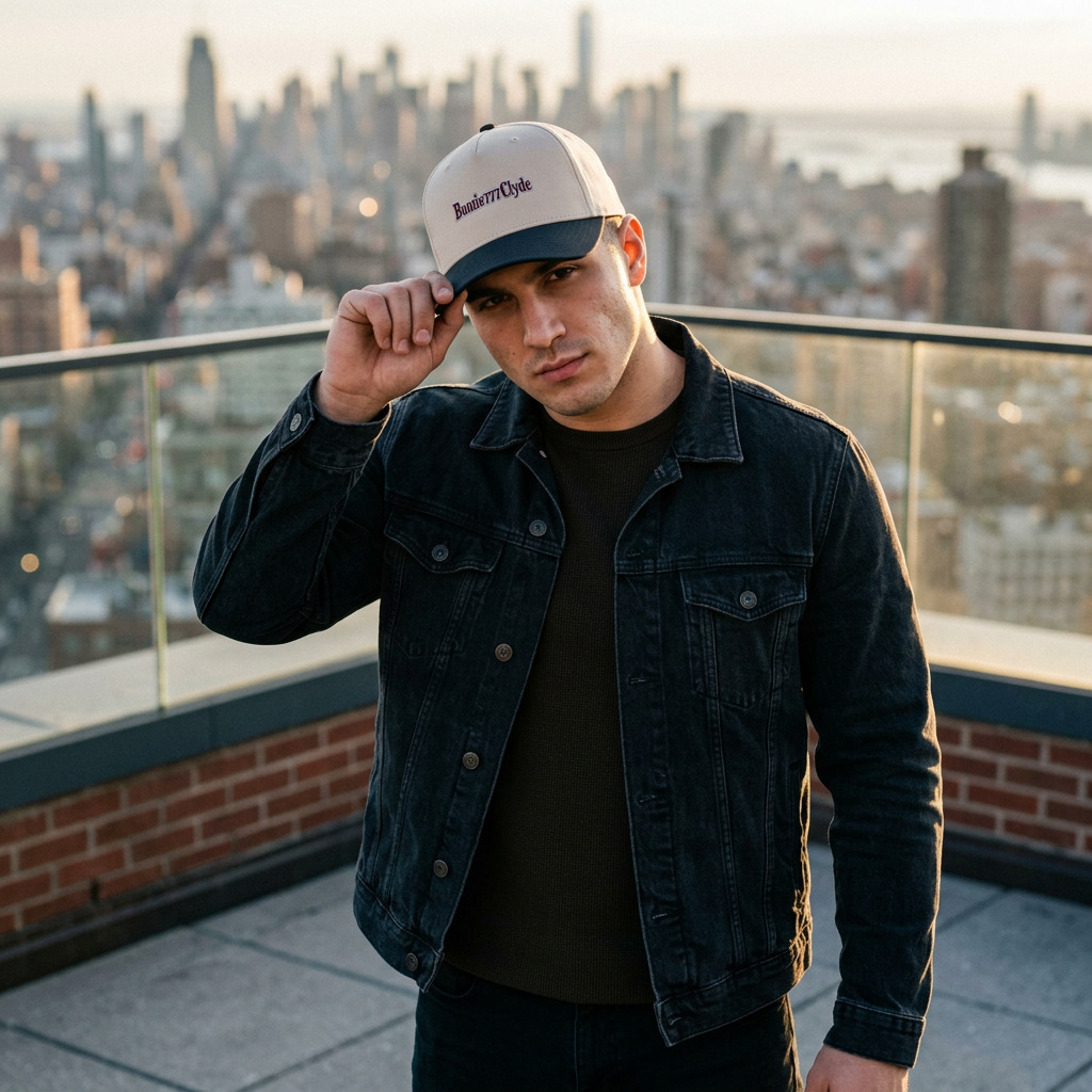 Bonnie777Clyde Two Tone Embroidered Cap