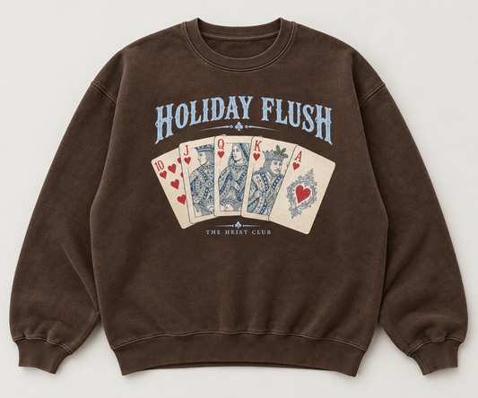 Holiday Flush Playing Card Crewneck | The Heist Club
