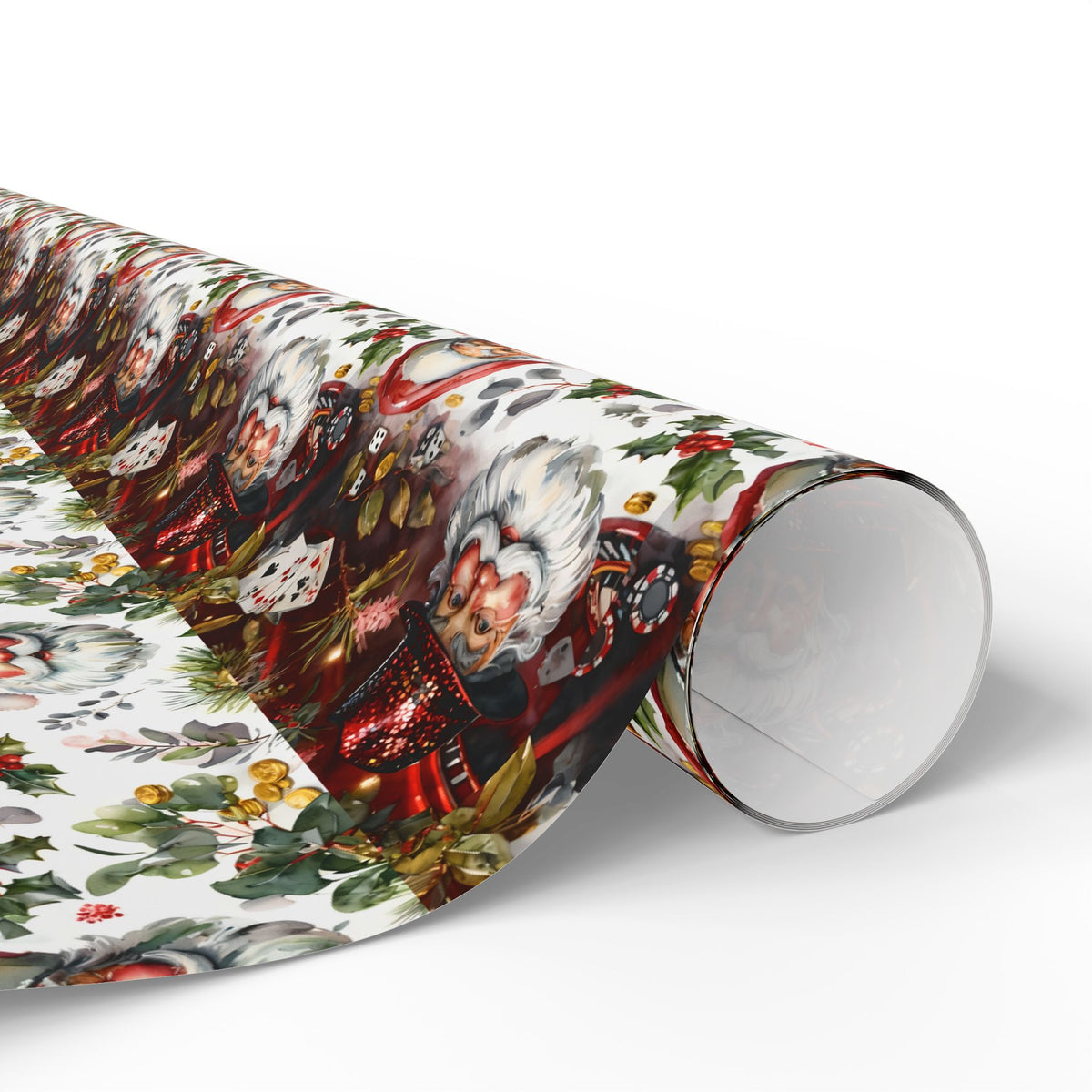 Christmas Casino Santa Wrapping Papers