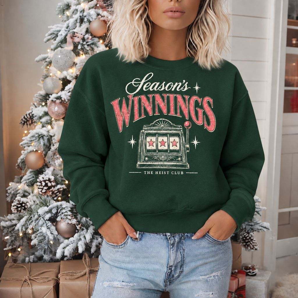 Season’s Winnings 777 Holiday Crewneck | The Heist Club