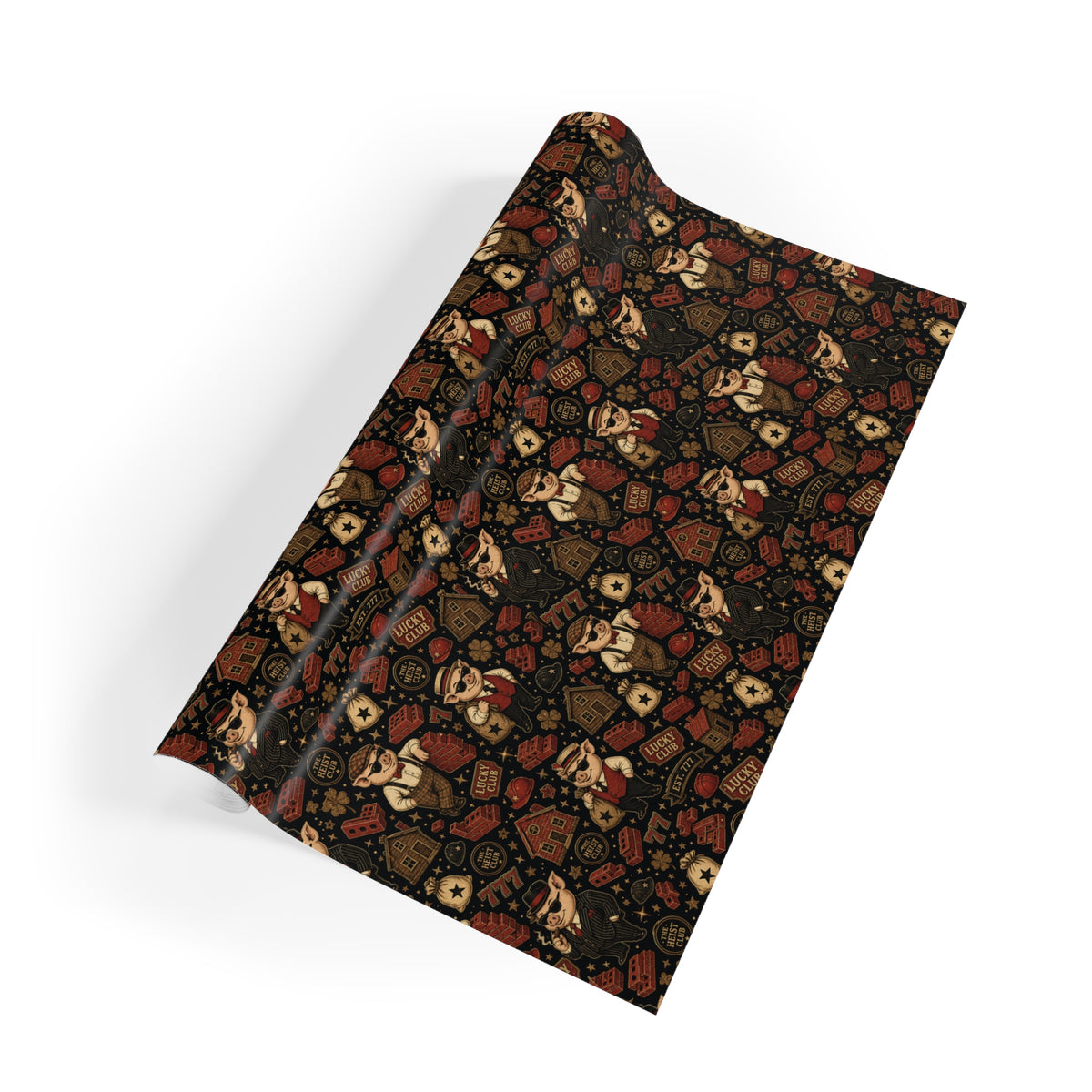 Lucky Club 777 Wrapping Paper | The Heist Club Vintage Gift Wrap