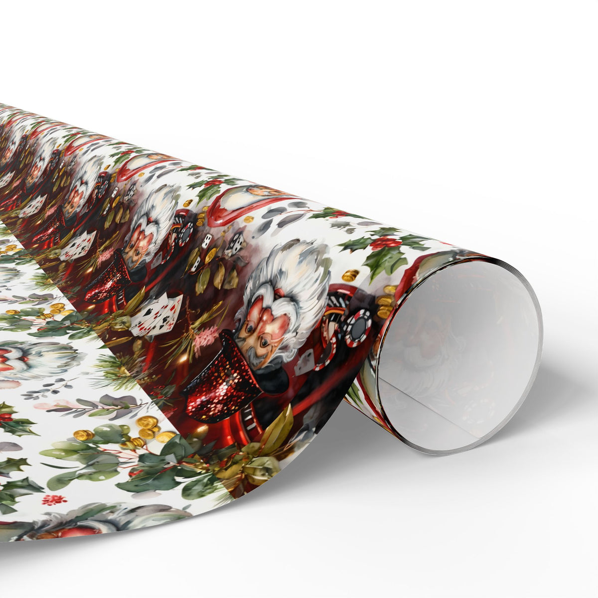 Christmas Casino Santa Wrapping Papers