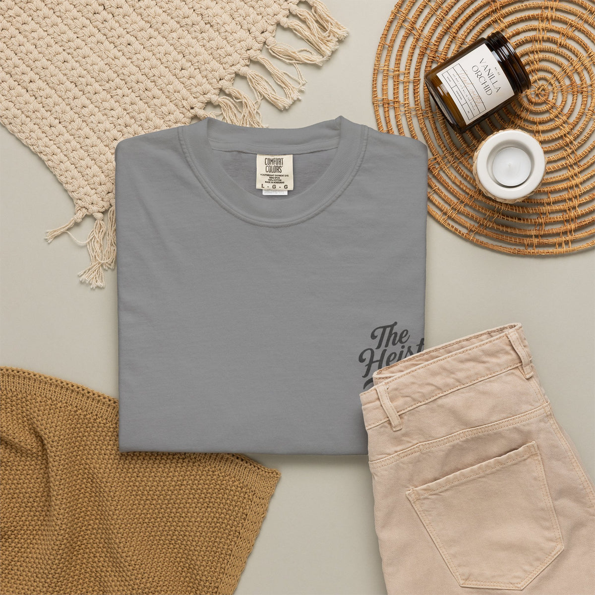 The Heist Club Minimal Logo Tee | Comfort Colors Garment-Dyed T-Shirt