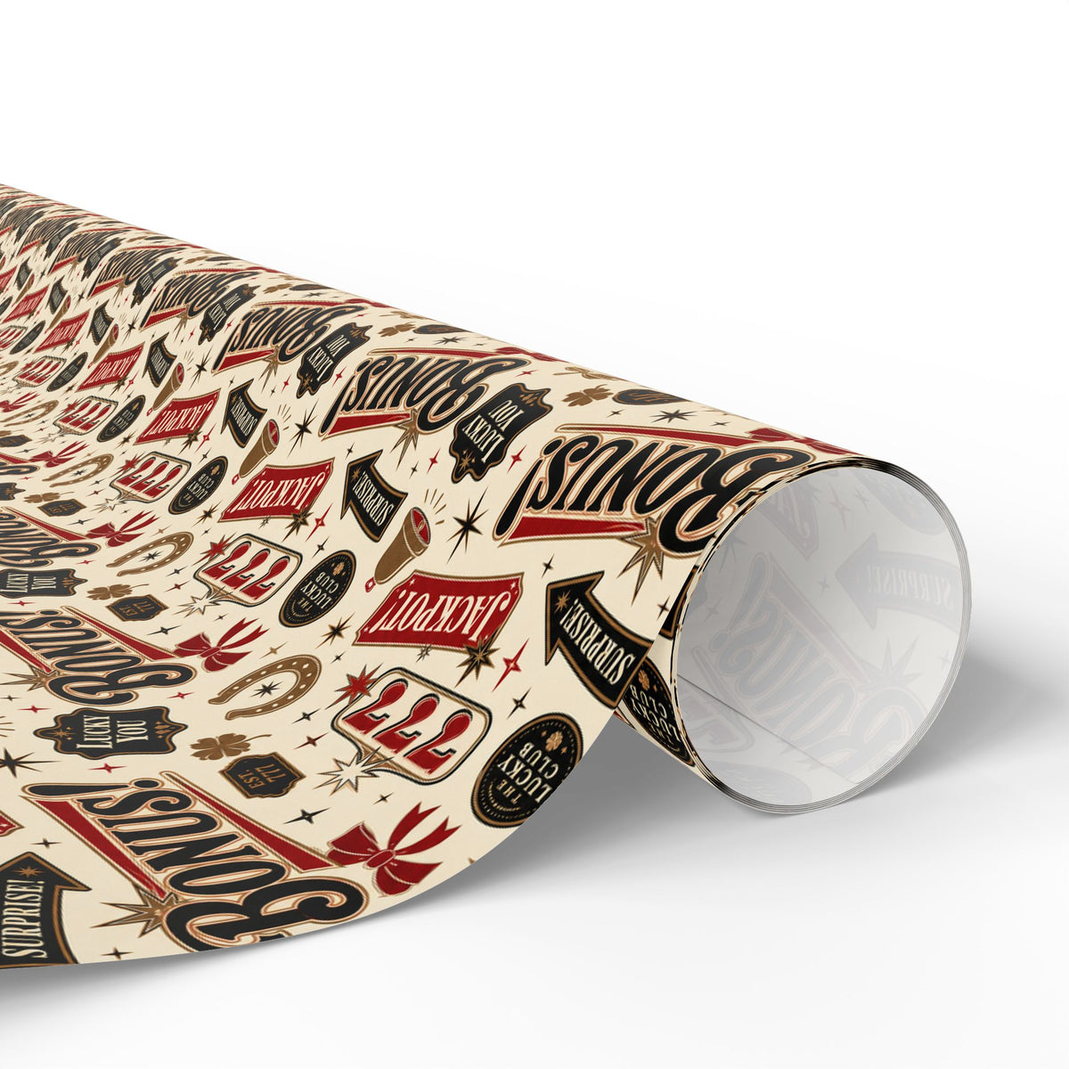 Lucky You 777 Wrapping Paper | The Heist Club Vintage Jackpot Gift Wrap