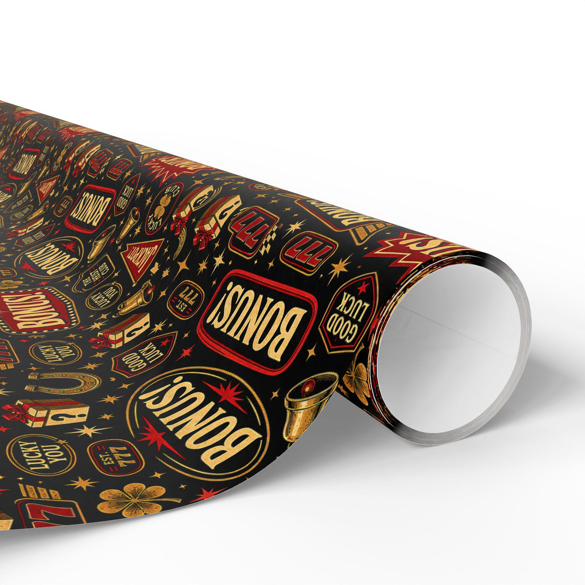 Jackpot Christmas Casino Wrapping Paper | The Heist Club