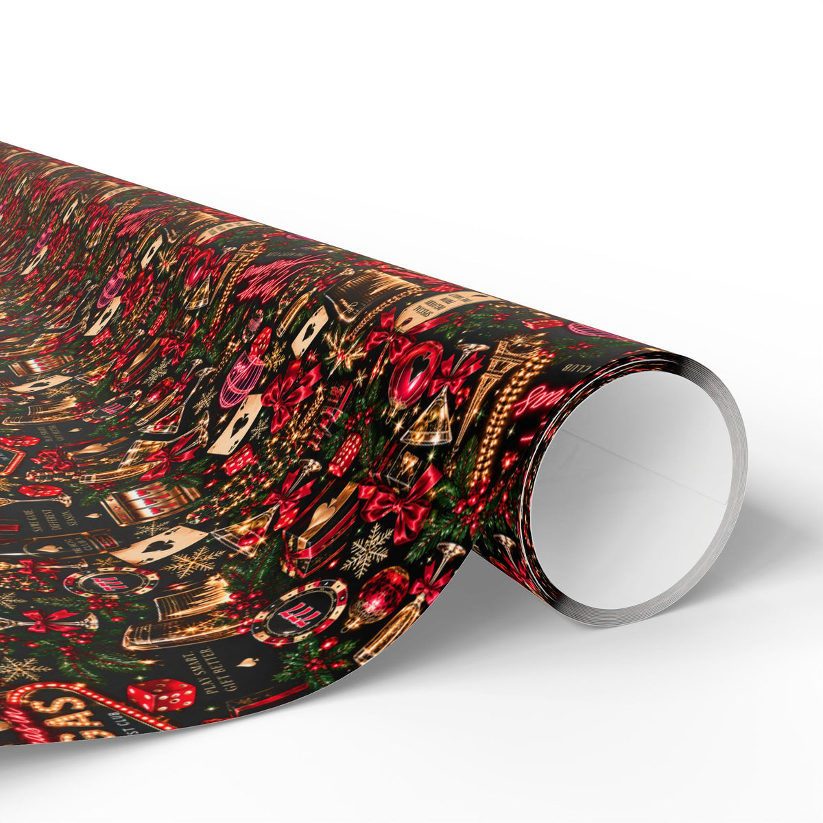 Vegas Merry Heistmas Casino Wrapping Paper