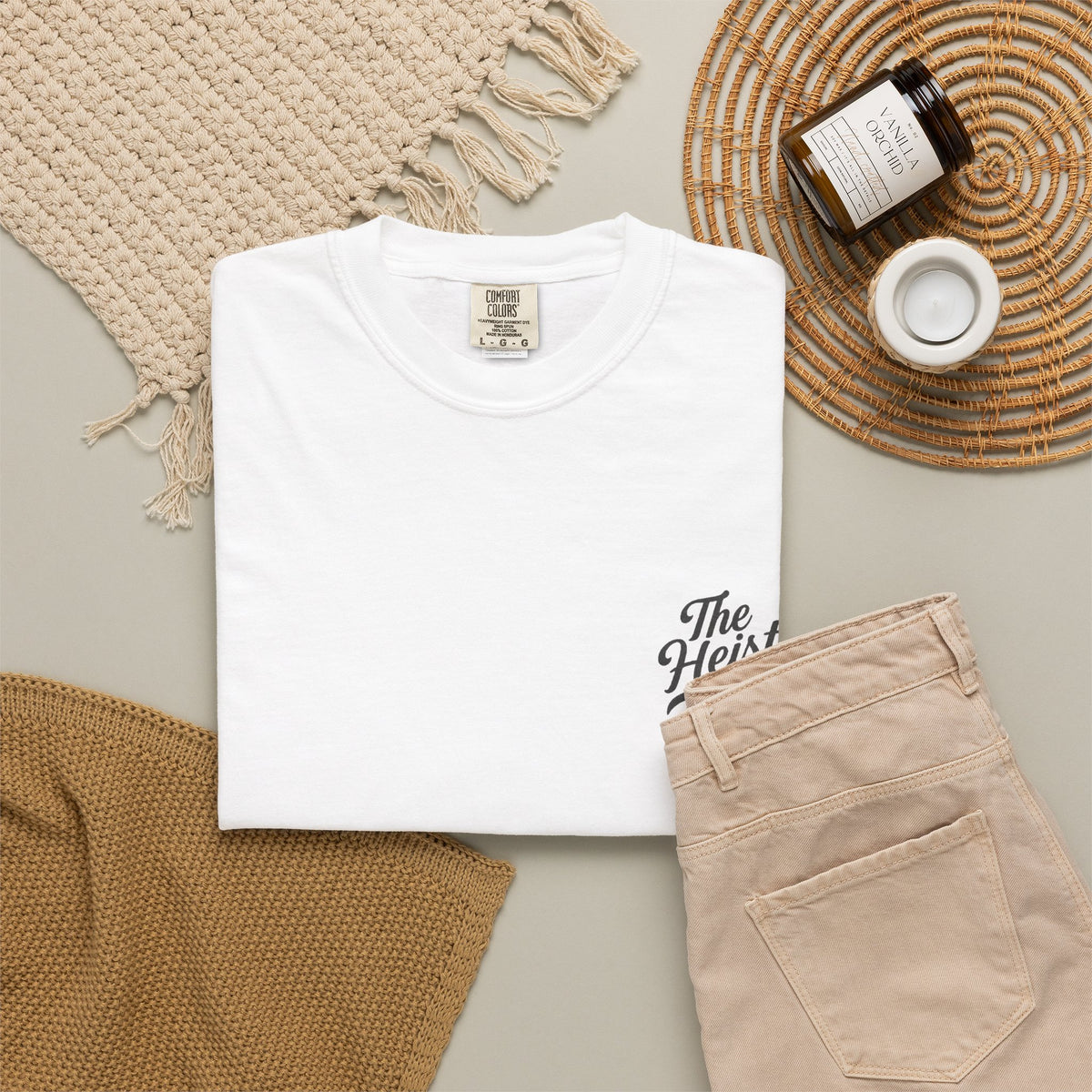 The Heist Club Minimal Logo Tee | Comfort Colors Garment-Dyed T-Shirt