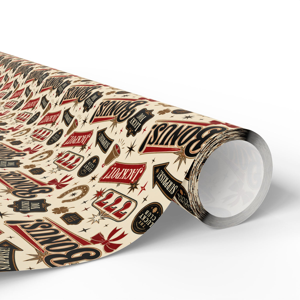 Lucky You 777 Wrapping Paper | The Heist Club Vintage Jackpot Gift Wrap