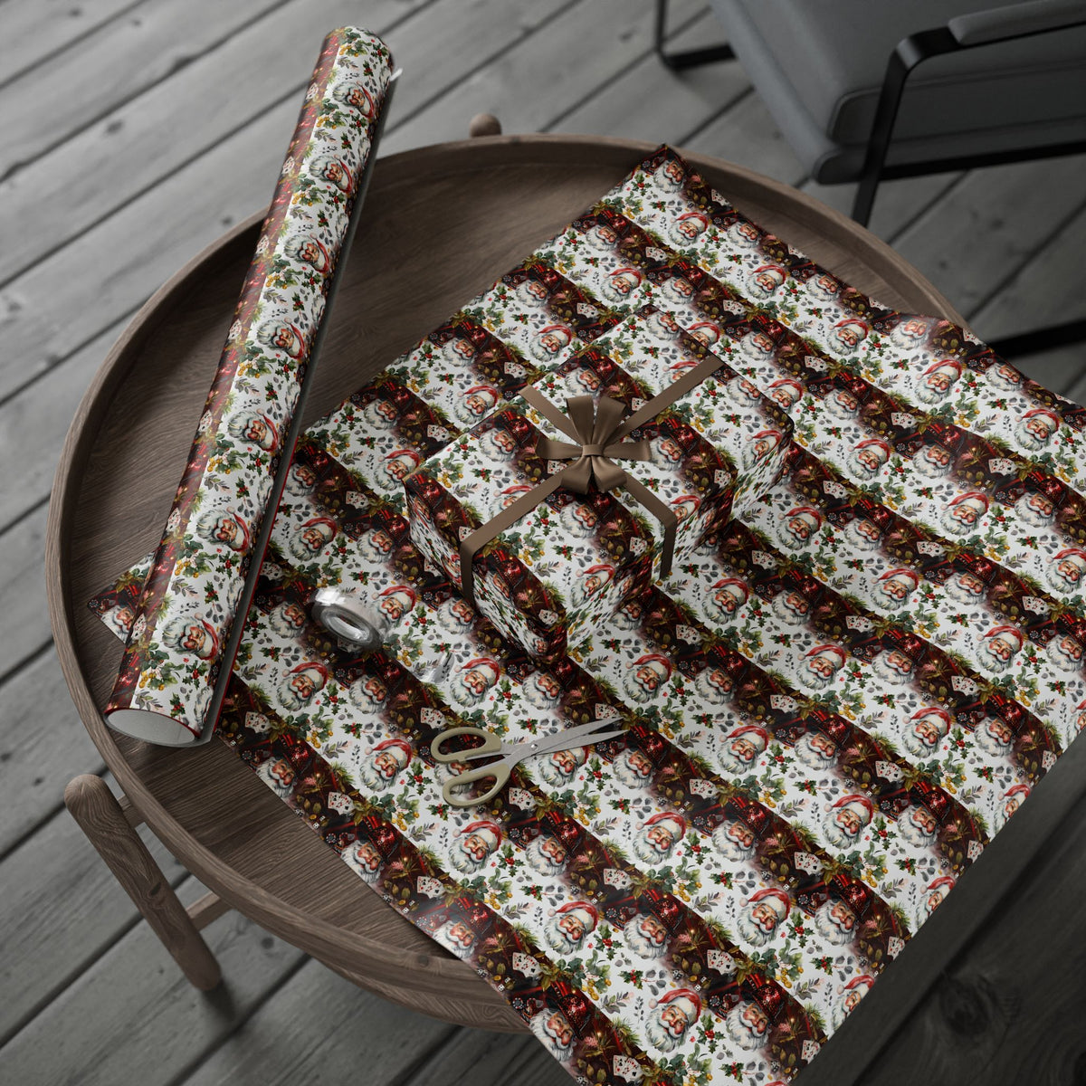 Christmas Casino Santa Wrapping Papers
