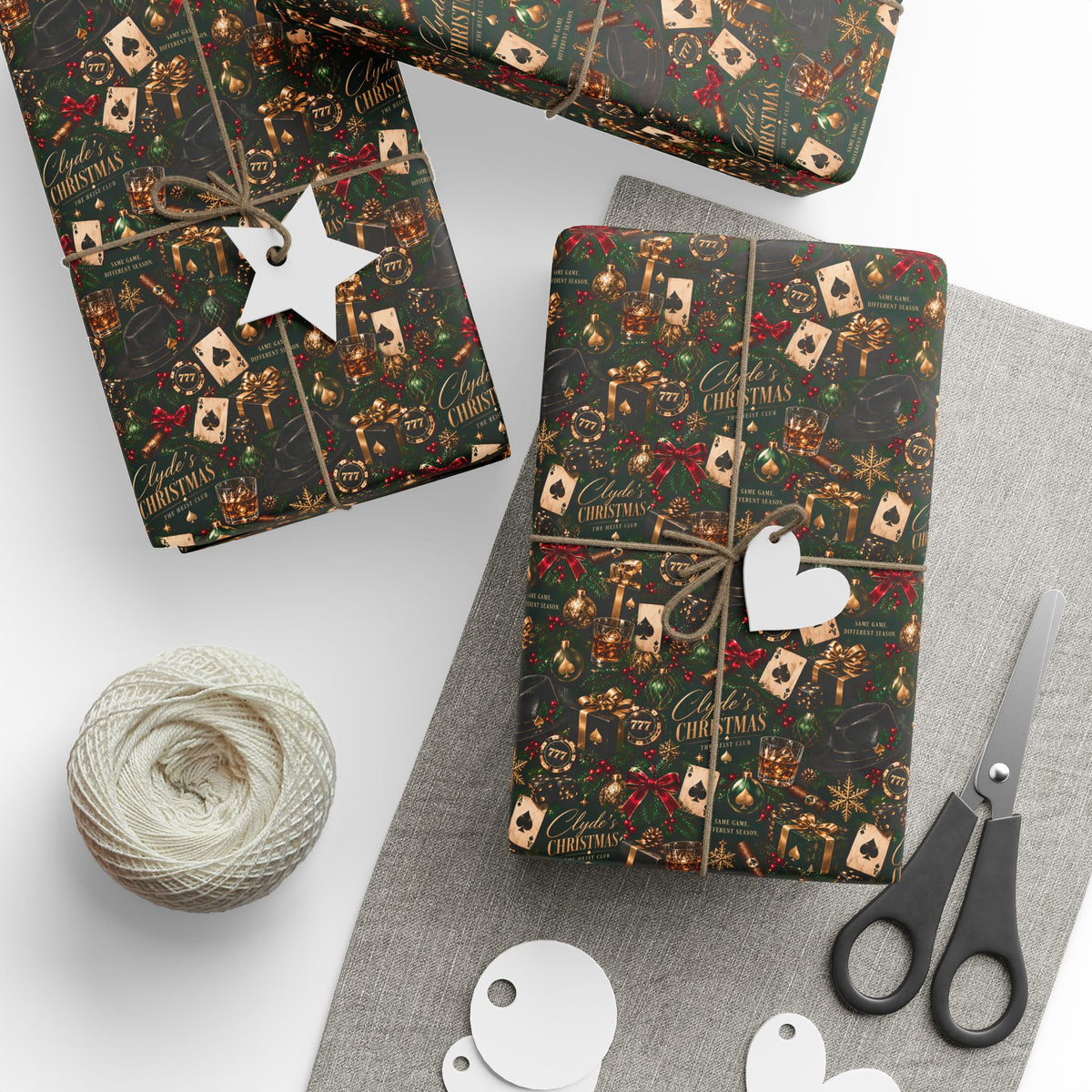The Heist Club Clyde Casino Wrapping Paper