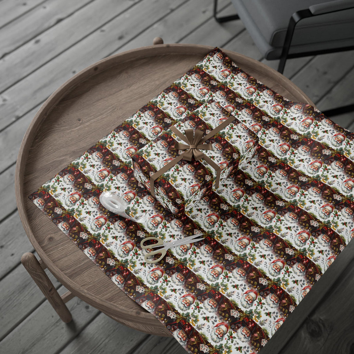 Christmas Casino Santa Wrapping Papers