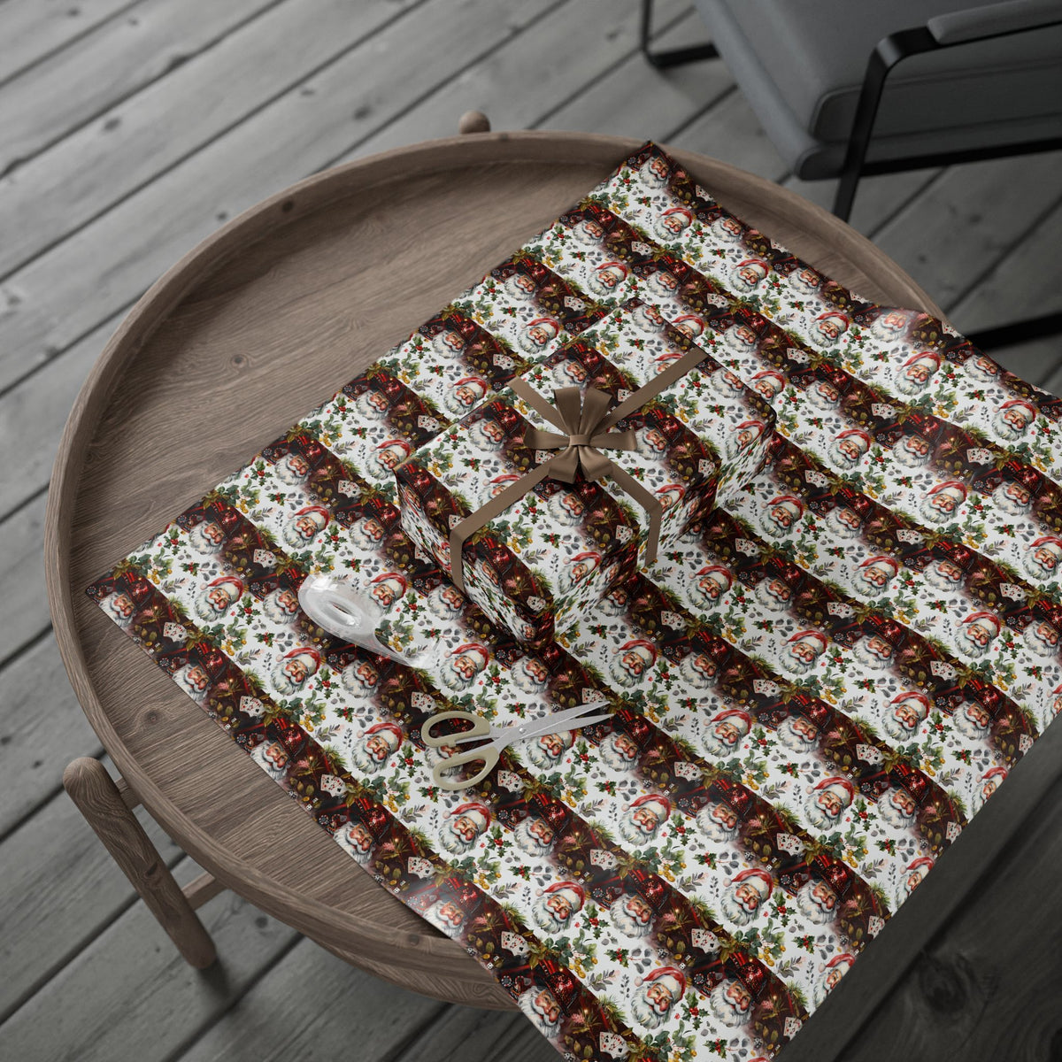 Christmas Casino Santa Wrapping Papers