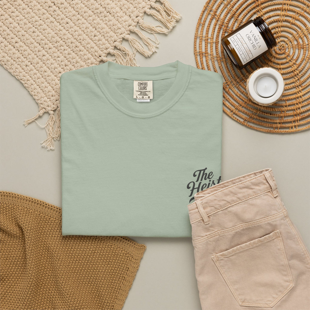 The Heist Club Minimal Logo Tee | Comfort Colors Garment-Dyed T-Shirt