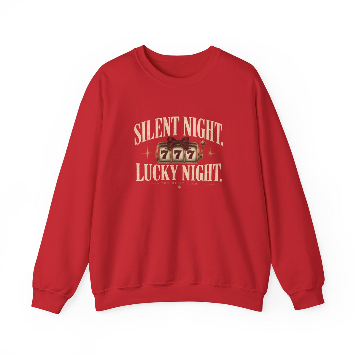 Silent Night, Lucky Night 777 Holiday Crewneck | The Heist Club