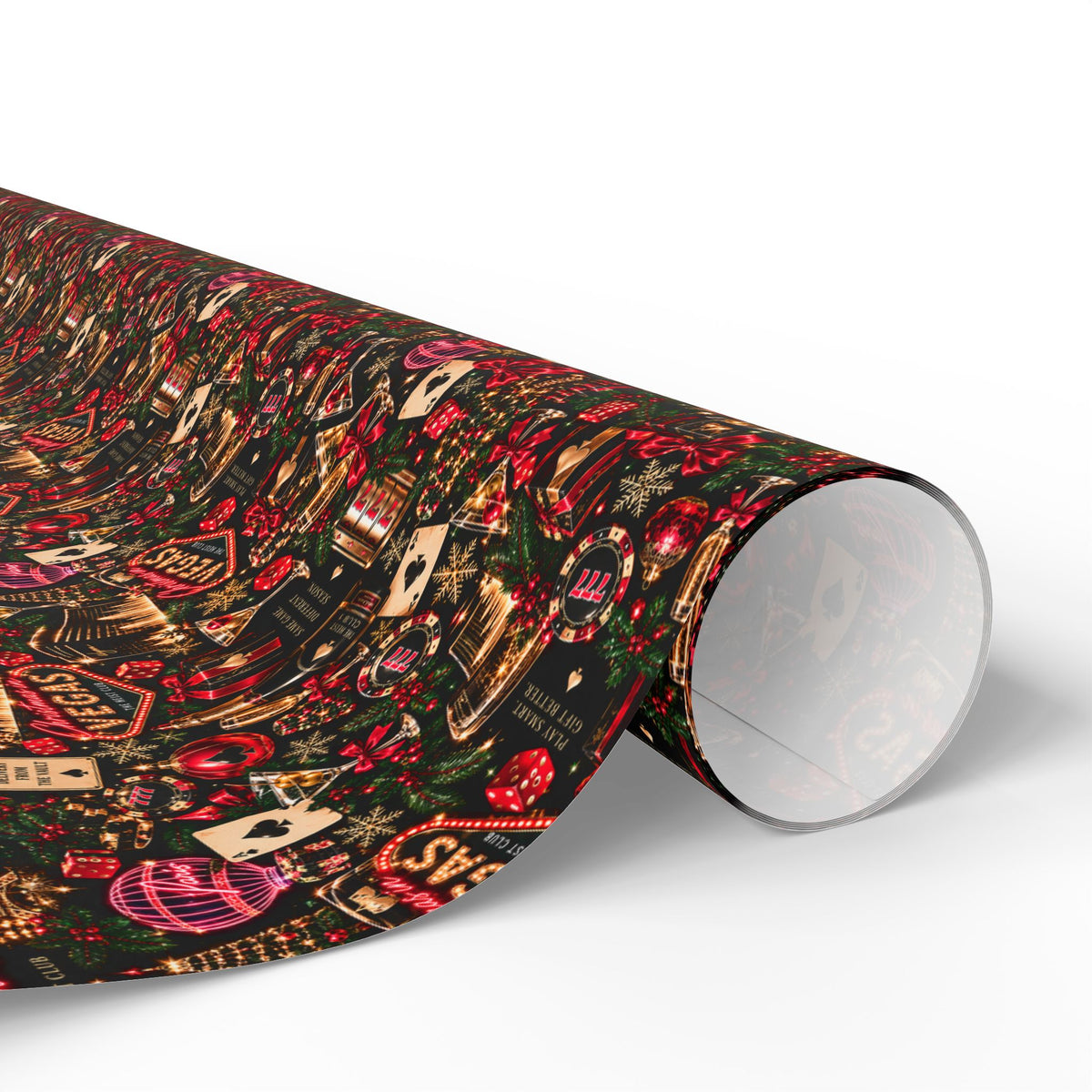 Vegas Merry Heistmas Casino Wrapping Paper
