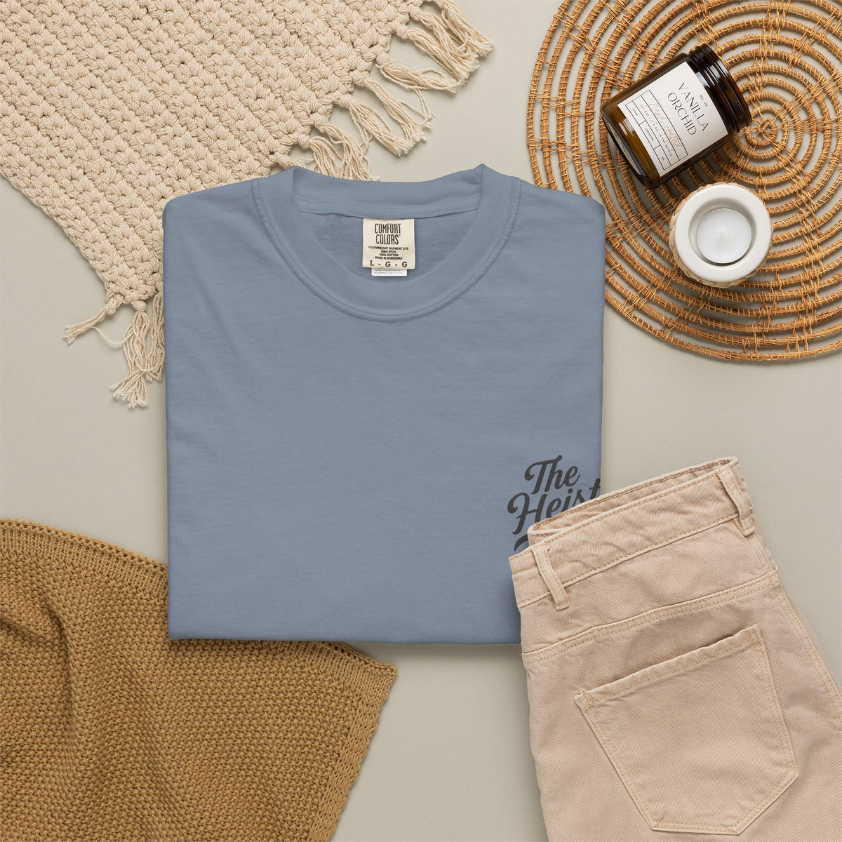The Heist Club Minimal Logo Tee | Comfort Colors Garment-Dyed T-Shirt